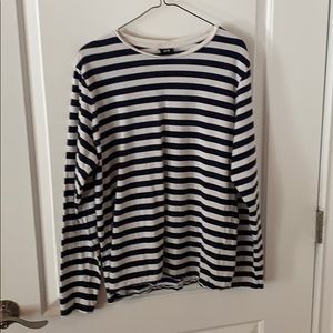 H&M Striped Long Sleeve Shirt Blue/White